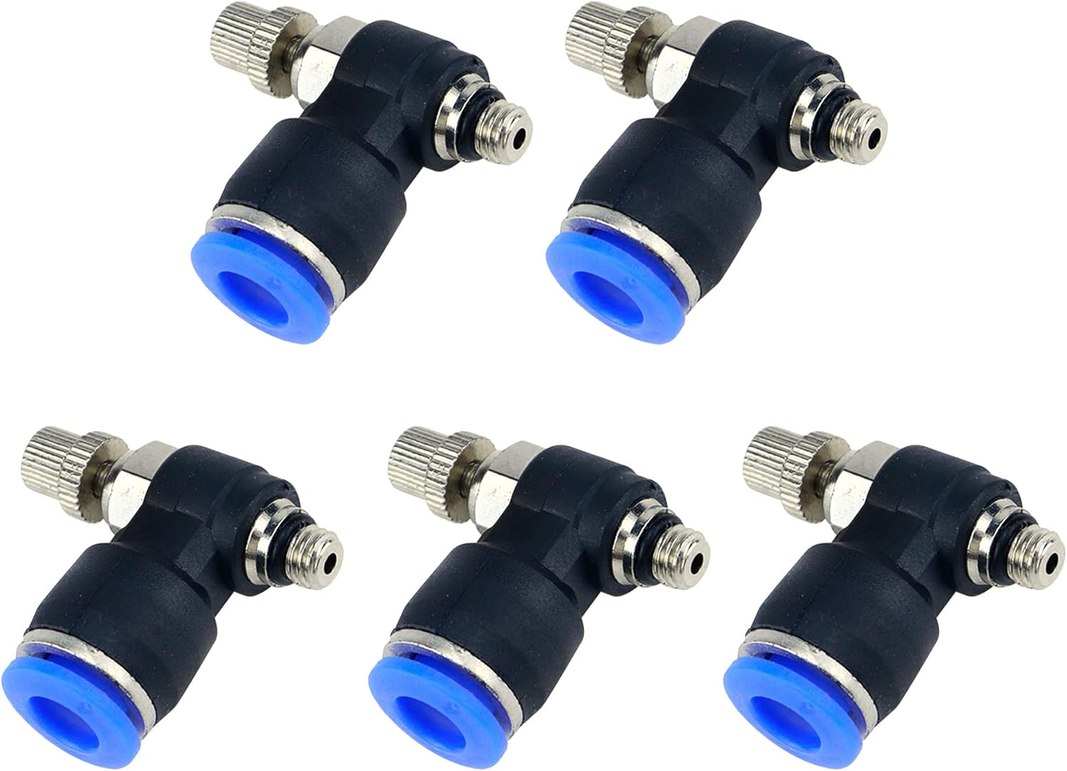 Sydien Quick Connect Air Hose Fittings 5Pcs 6Mm Tube to M5 Male Thread Push in t