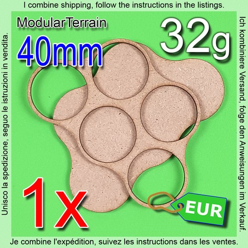 1x Movement Tray 2+3 40mm Round Bases Warhammer 40k Age Of Sigmar Apocalypse - Bild 2 von 9