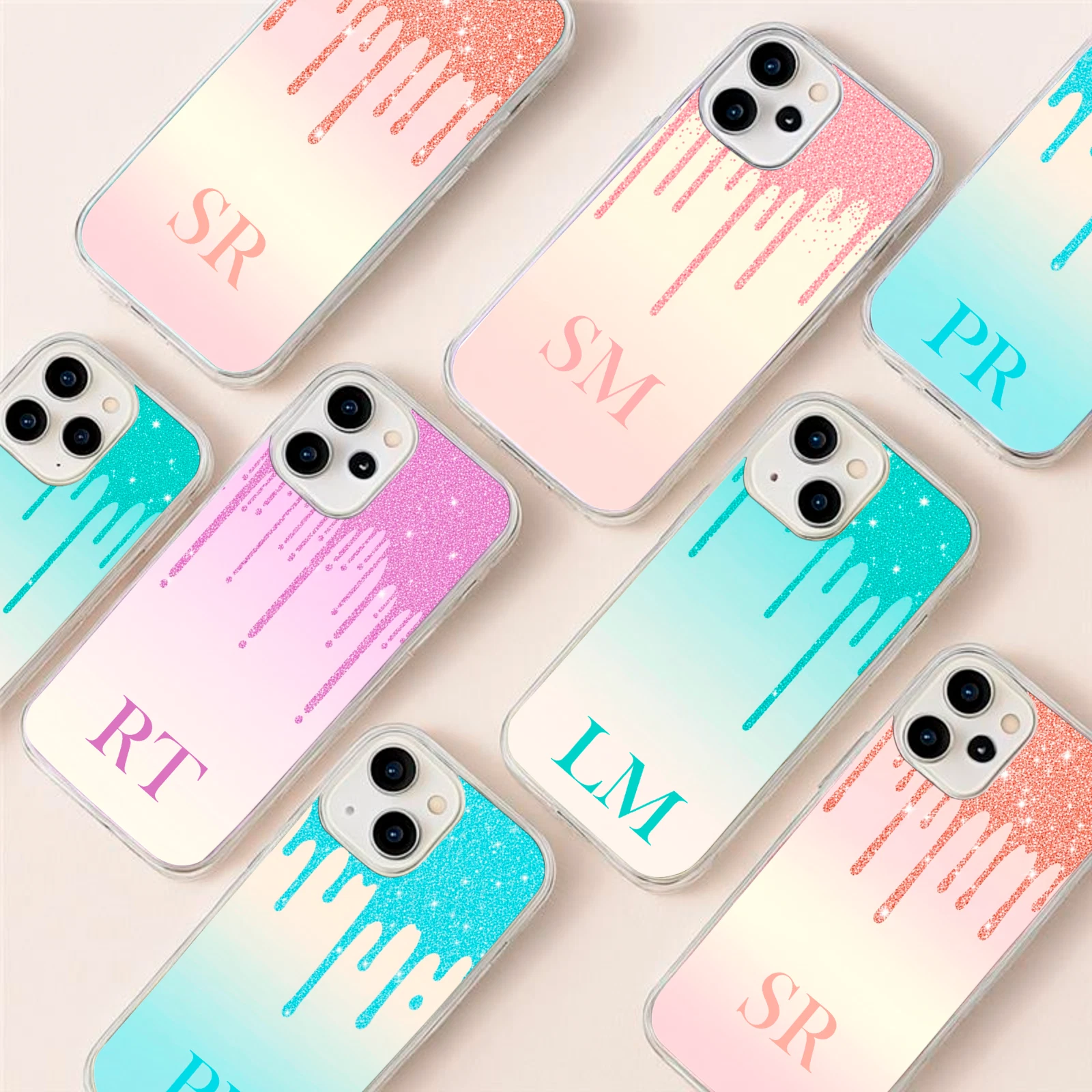 Marble phone case with glossy finish