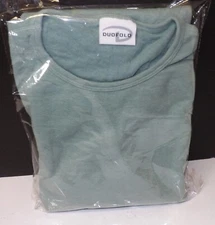 NEW Duofold Green Thermal Long Sleeve Crew Sweater Womens Comfort Climate Medium