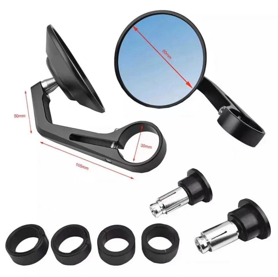 Алюминиевые круглые торцевые зеркала с ЧПУ Triumph Scrambler / уличные подлинные NCS пара - Изображение 4 из 4