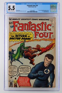 Fantastic-Four-10-Marvel-1963-CGC-5-5-Stan-Lee-and-Jack-Kirby-appear-in-story