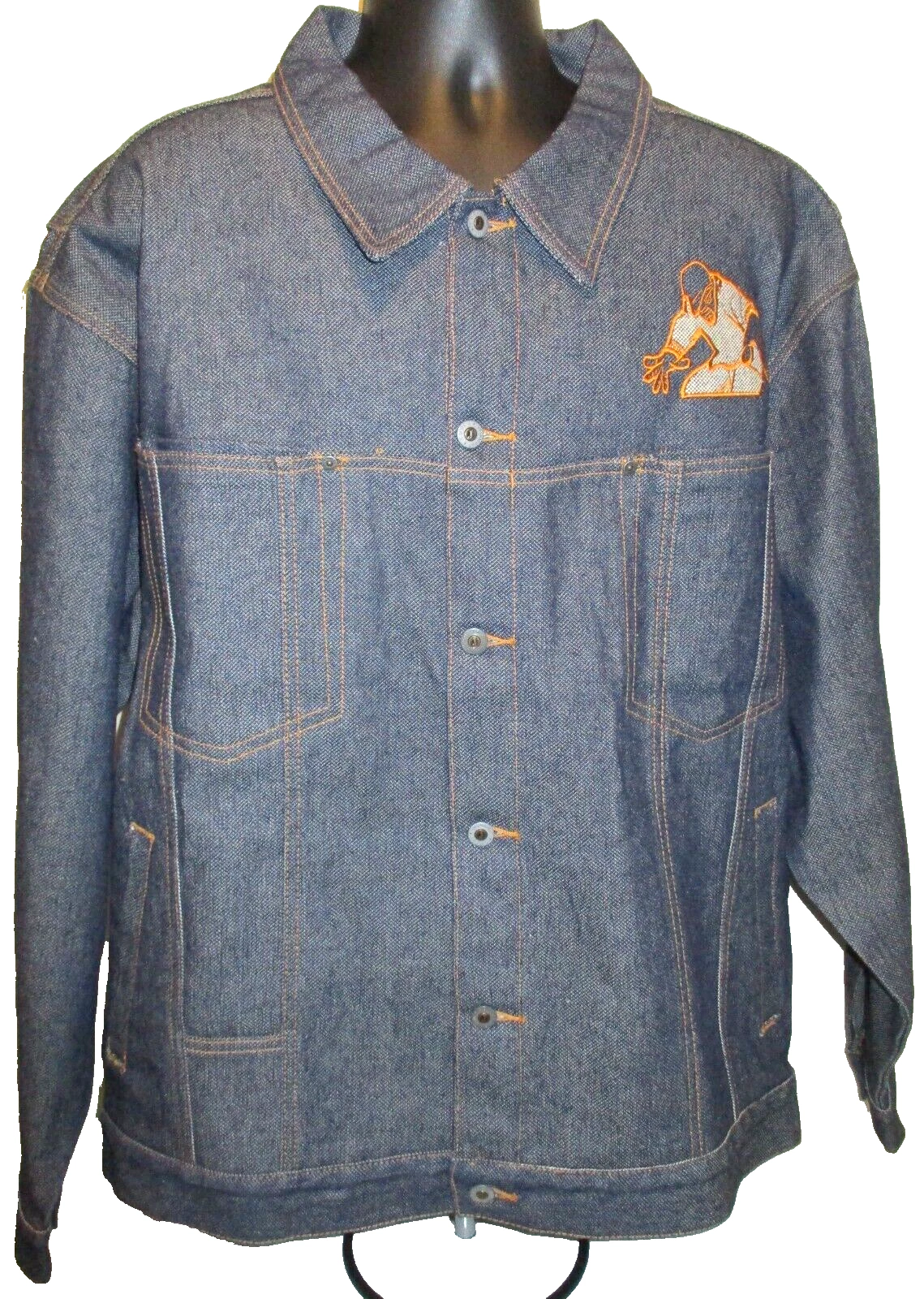 Cool J Jacket Men's X-Large Button Front 100% Cotton Denim Jean Jacket NWOT