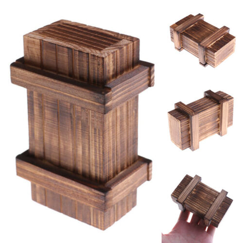 Secret Puzzle Holzkiste Halter Geschenkbox Fach Secret Erwachsene Geldkarte - Bild 1 von 10