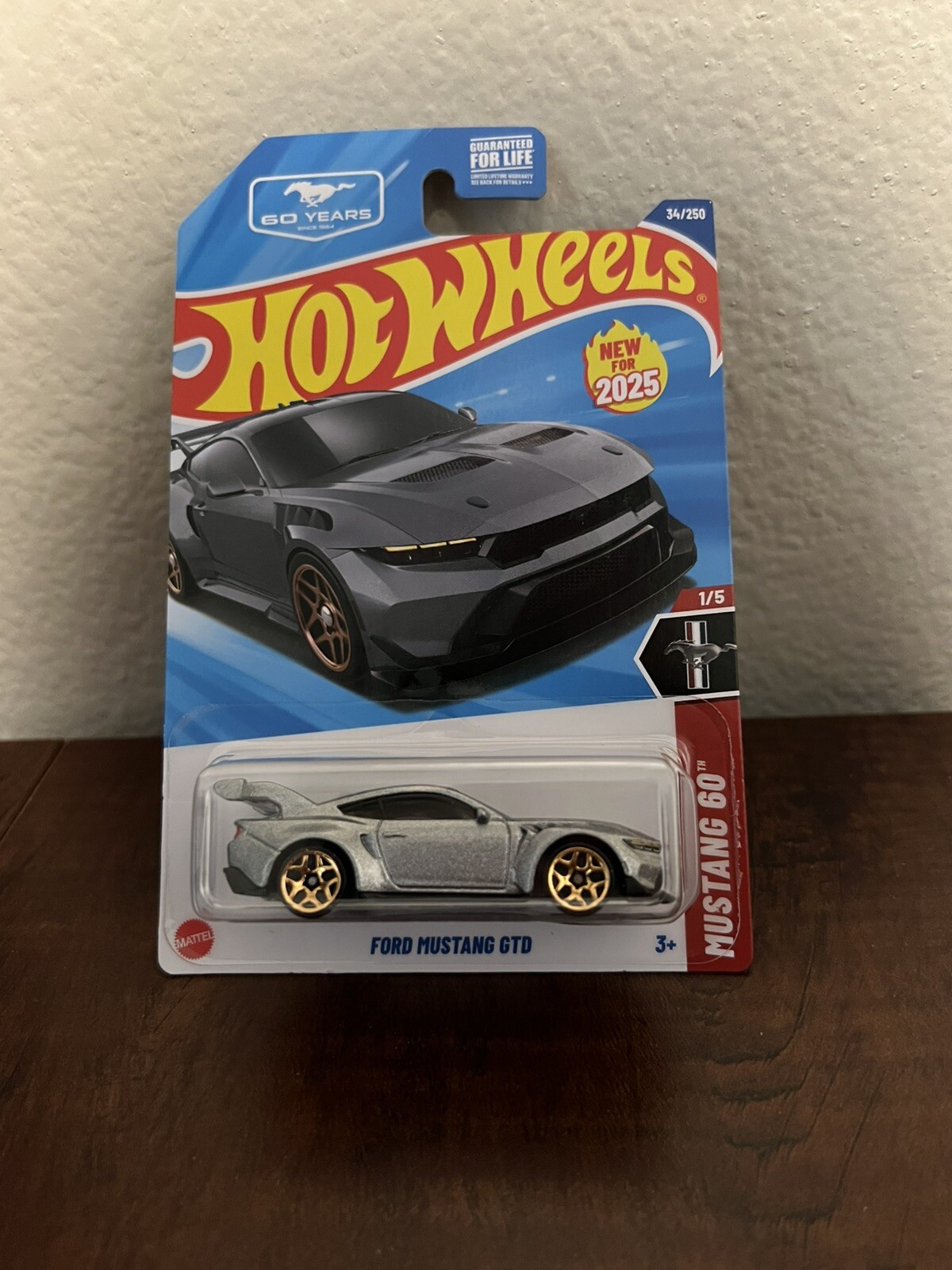 2025 Hot Wheels Silver Ford Mustang GTD MUSTANG 60 #34 HTF