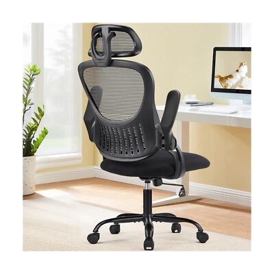 Sweetcrispy Office Computer Desk Chair, Ergonomic High-Back Mesh Rolling Work...