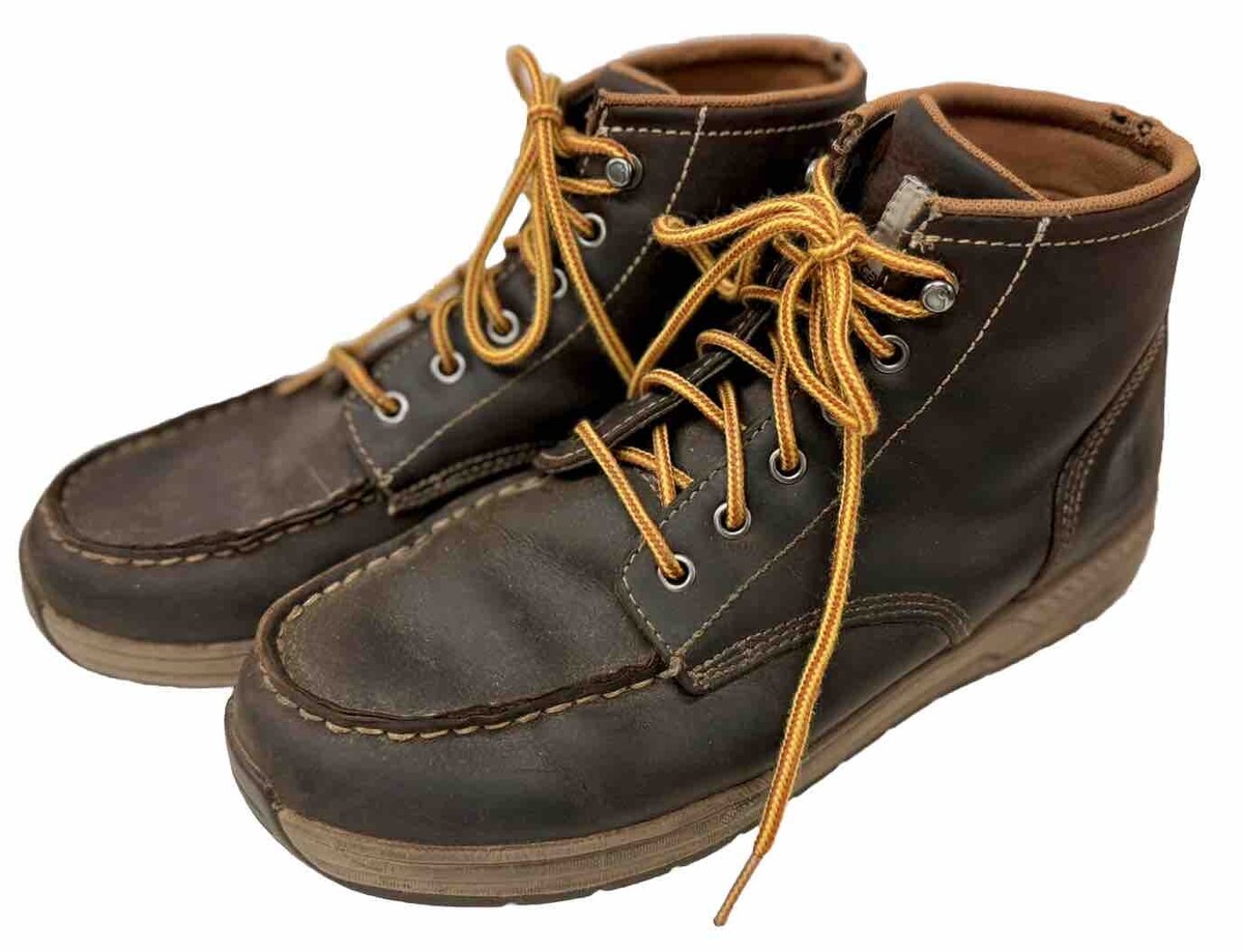 Carhartt Men's Soft Toe Breathable Leather Stitched Moc-Toe Work Shoe  CMX4023 9m