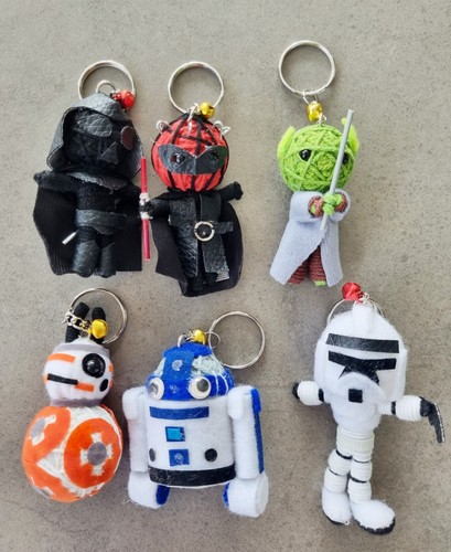 Voodoo String Doll Keychain Star Wars Anna Frozen Pendant Thailand Handmade Toy - Picture 7 of 21
