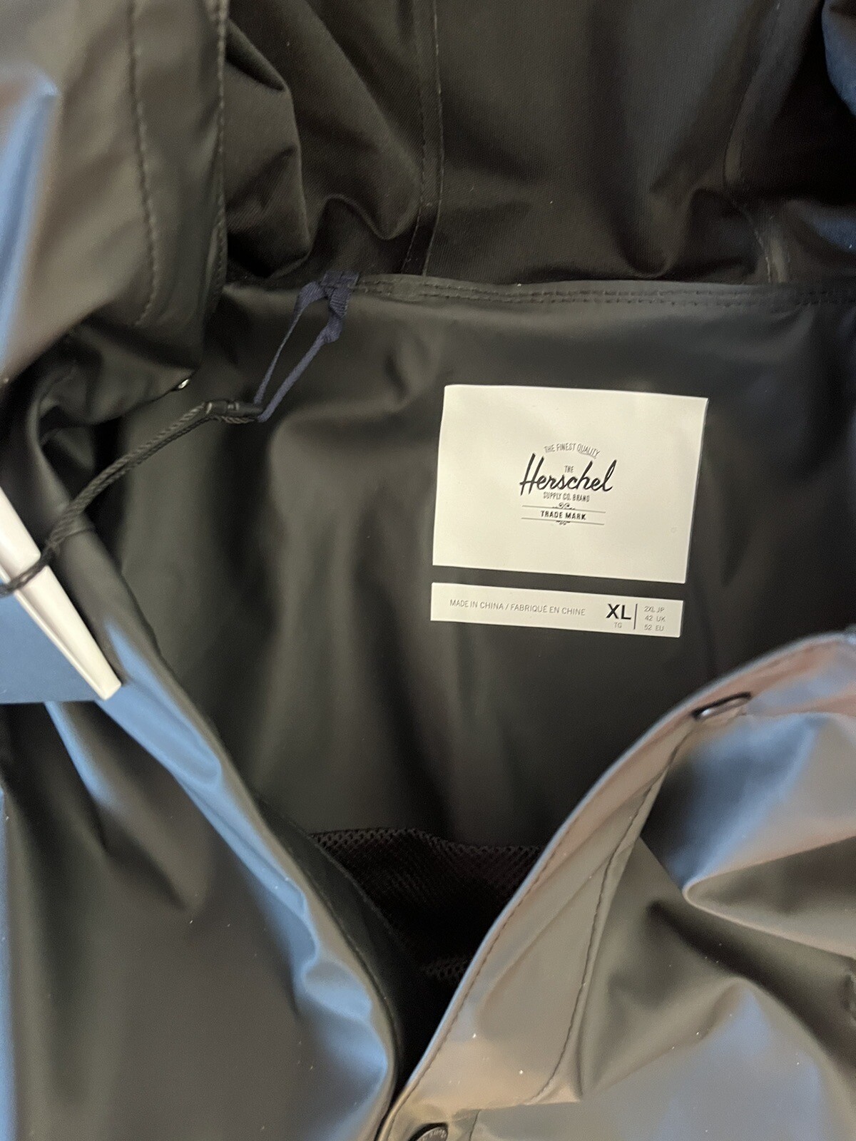 Herschel Mens Rainwear Long Coat XL Black eBay