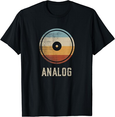 #ad Analog Vinyl Retro Music Lover Vintage Record Audiophile Gift T Shirt $17.99