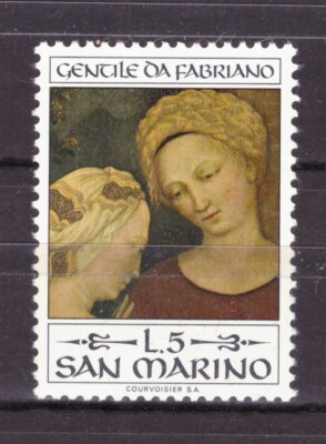 1973 Christmas San Marino Stamps Gentile by Fabriano 5 Lire MNH** SAS906