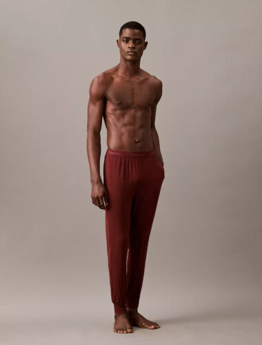 Calvin Klein CK Herren Rustikal Rot Ultra Soft Jogger Lounge Schlafhose Gr. M - Bild 2 von 6