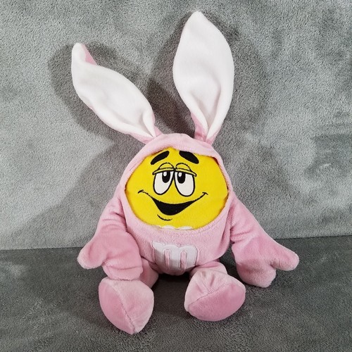 "M&Ms World Peluche Amarillo en Rosa Disfraz Conejo Juguete de Peluche 10" - Imagen 6 de 10