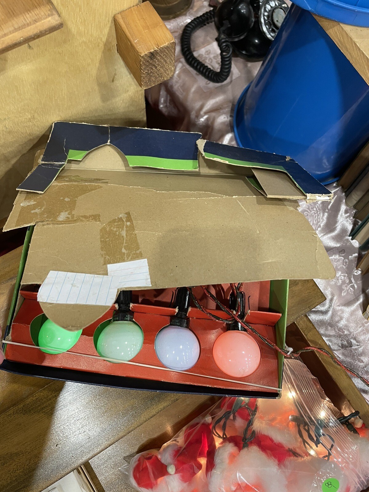 Vintage Christmas Lights ROYAL (SYLVANIA) C7 Fluorescent 7bulb MultiColor eBay