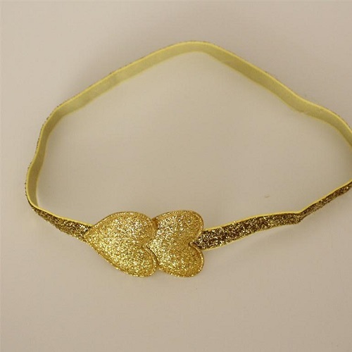 Valentines Day Headband Heart Headband Baby Girl Glitter Double Heart Headband - Picture 11 of 13