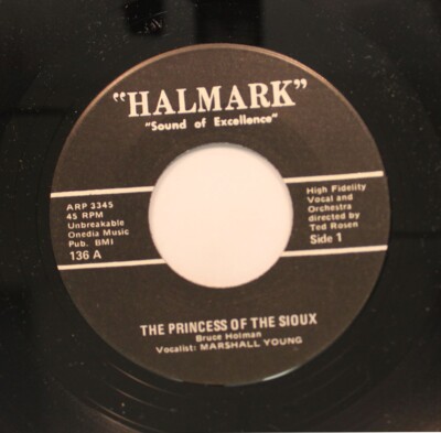 Song Gedicht Selten 45 Bruce Holman - The Prinzessin Of Sioux / Don' Know Her