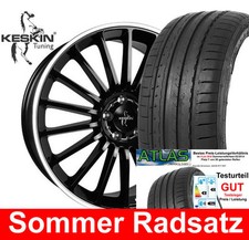 19" Radsatz Keskin KT15 Black Lip ET45 225/35 Atlas für Seat Altea Mod. 5P, 5PN