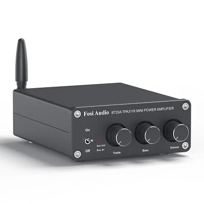 Fosi Audio BT20A Bluetooth 5.0 Stereo Amplificatore Audio Ricevitore Integrato