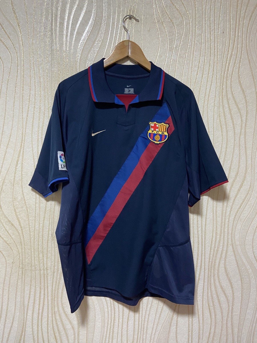 BARCELONA 2002 2004 AWAY FOOTBALL SHIRT SOCCER JERSEY NIKE
