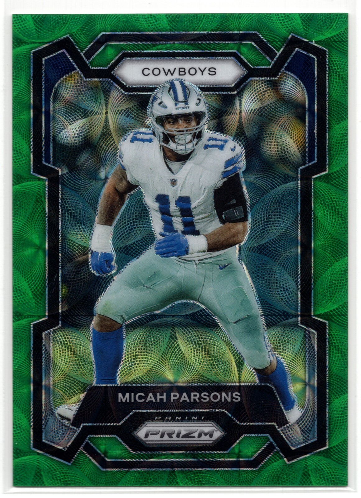 2023 Panini Prizm MICAH PARSONS #78 Green Scope Prizm /75-Cowboys