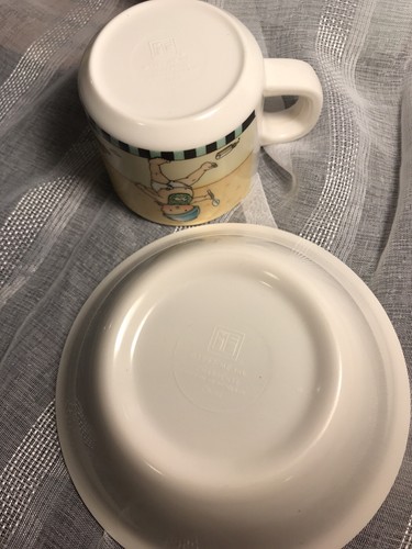 MARY ENGELBREIT ME 1997 Charpente Child’s 3 piece Dinner Set Plate Bowl Cup VINT - Picture 6 of 9