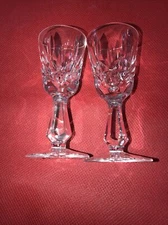 2 WATERFORD CRYSTAL Rosslare CORDIAL  3 7/8" tall MINT 