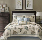 NEW Madison Park PIERCE 7 Piece Comforter Set King Bird Pattern $349