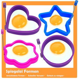 Metall Spiegeleiform Herz Rund Eierring Spiegelei Antihaft Eierform Pfannenring