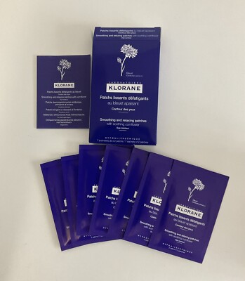 New KLORANE Smoothing Soothing Relaxing Eye Patches 7 Packets/2 in each Refresh