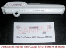 1964 FORD GALAXIE 500 XL GAUGE FACES for 1/25 AMT kits—PLEASE READ DESCRIPTION