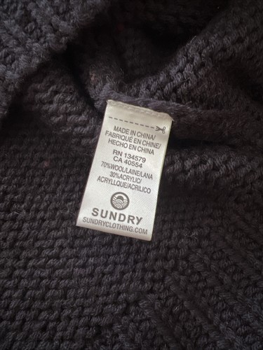 NWT Sundry Wool Striped Sweater Pink Chunky Knit Sz 1 - Picture 9 of 20