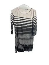 Dalia Shirt Dress Womens XS 3/4 Sleeves Shift Stretch Loose