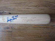 Dwight Evans Autograph Signed Auto Game Issued Baseball Bat Boston Red Sox