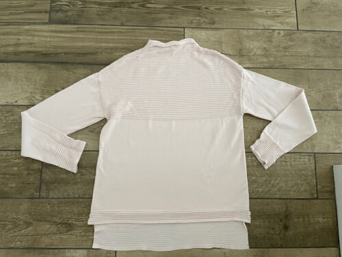 PULL RIVER ISLAND TAILLE 12 TRICOT CONTRASTANT OURLET HAUT COL ROSE PÂLE - Photo 1/6