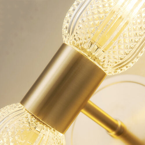 Indoor Wall Light Bedroom Glass Wall Lamp Hallway Wall Lighting Gold Wall Sconce - Picture 6 of 11