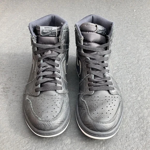 Nike Air Jordan 1 Retro Black Perforated Men's 9 | eBay