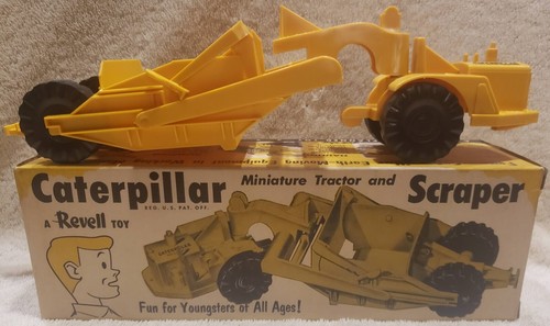 VINTAGE 1950'S REVELL CATERPILLAR SCRAPER MIB NEAR PRISTINE CONDITION HIGH GRADE - Picture 2 of 9