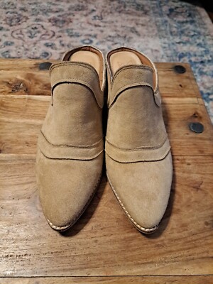 Beast Fashion Taupe Seude Mules Size 7.5 Excellent 