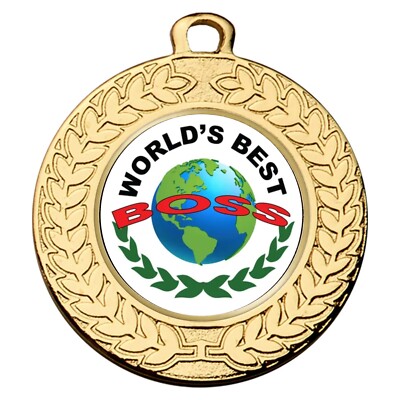 World s Best Boss Award VF17 Medaille 40 mm & kostenloses Band