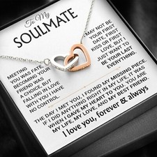 To My Soulmate Necklace, Soulmate Gift, Gift For Girlfriend, Valentines Gift