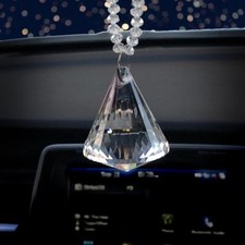 Diamond Bling Rear View Mirror Hanging Car Charm Chandelier Suncatcher Ornament
