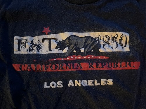Boy’s Los Angeles Tshirt. Navy Blue. Large. - Picture 2 of 5
