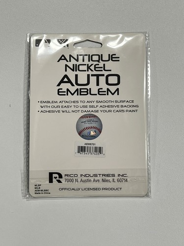 NEW SEALED MLB Washington Nats AUTO EMBLEM PREMIUM ANTIQUE NICKEL FINISH METAL - Picture 2 of 2