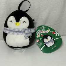 SQUISHMALLOWS LUNA The Penguin Plush Ornament 4 tall New w Tags 2023