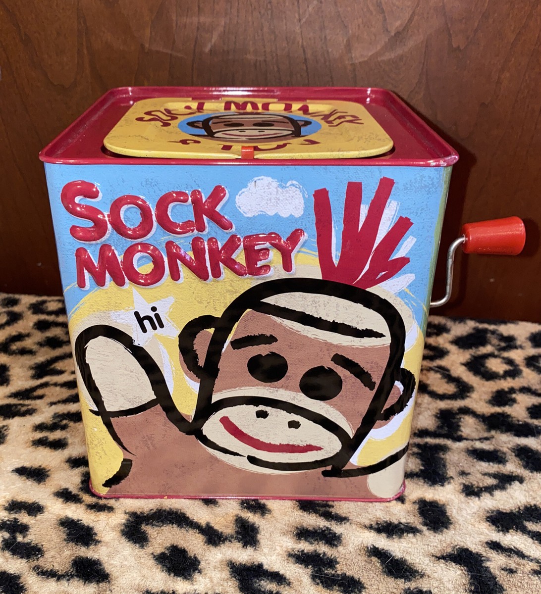 Sock Monkey Jack in the Box Toy | eBay