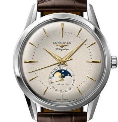 Longines Flagship Heritage Moonphase Silver dial 38.5mm L4.815.4.78.2 - Picture 1 of 8