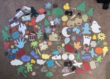 Scrapbook Paper Die Cuts Big Lot 151 Pieces Assorted Shapes Colors Mix Crafts