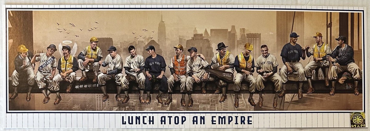 Yankees Lunch Atop Empire 8x24 Litho Photo Derek Jeter