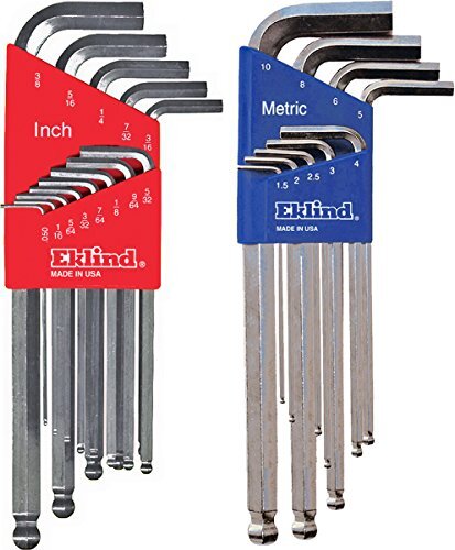 Bright-Ball-Hex L-Key allen wrench Combo- Inch / MM (2 sets