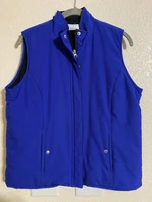 Be Inspired Blue Sleeveless Vest Size Large NWOT